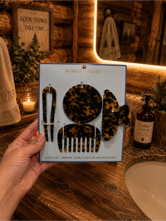 Accessories - Tortoiseshell Hair Accessory Set - 4 Piece